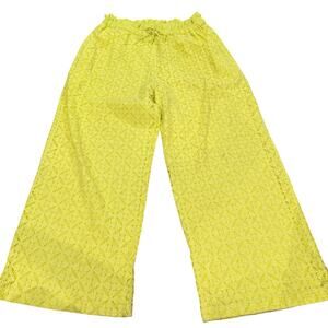 Ollari New York Anthropologie WIDE Leg Lace Pants Size Large